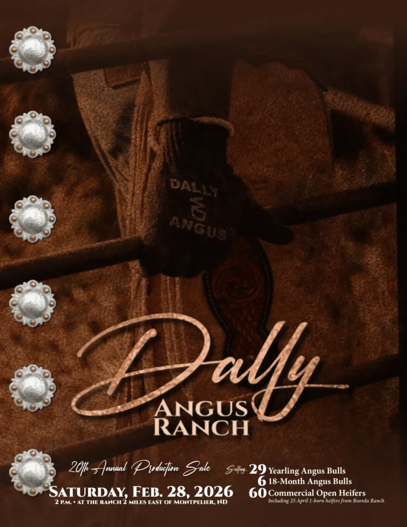 Brown ranch poster showing branded leather glove