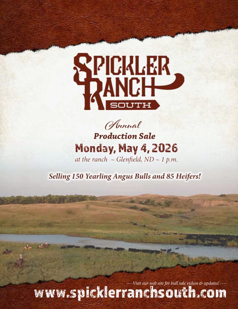 Spickler Ranch South annual cattle sale poster